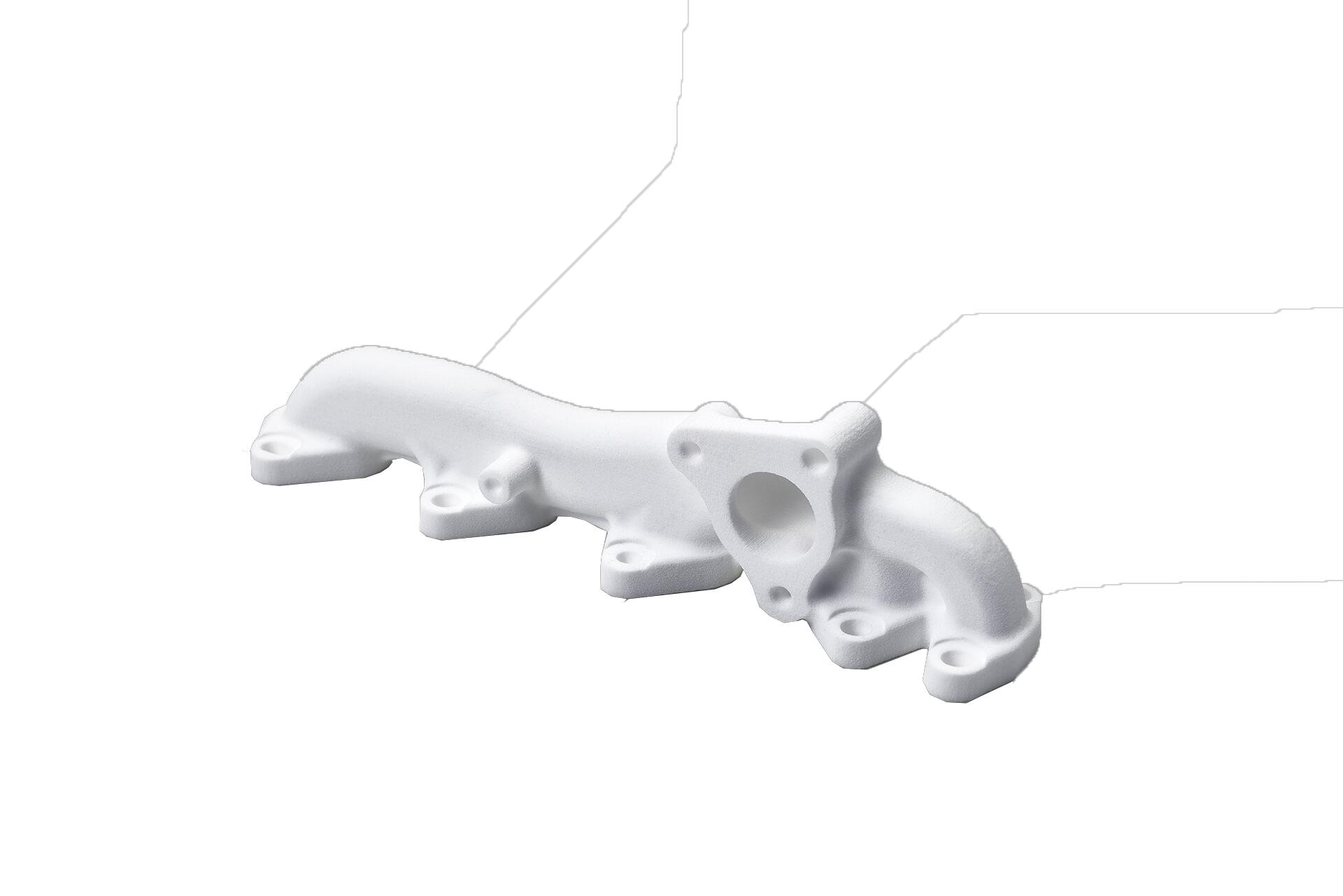Cast core of exhaust manifold